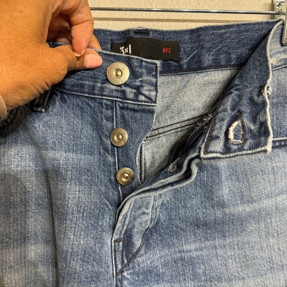 3x1 NYC Cut Off Denim Distress Shorts Sz 25 - Picture 5 of 13